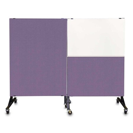 United Visual Products Enclosed Corkboard, 3 Door, 96"x48", 4" Fra, UV3427-WHITE-BUFF UV3427-WHITE-BUFF